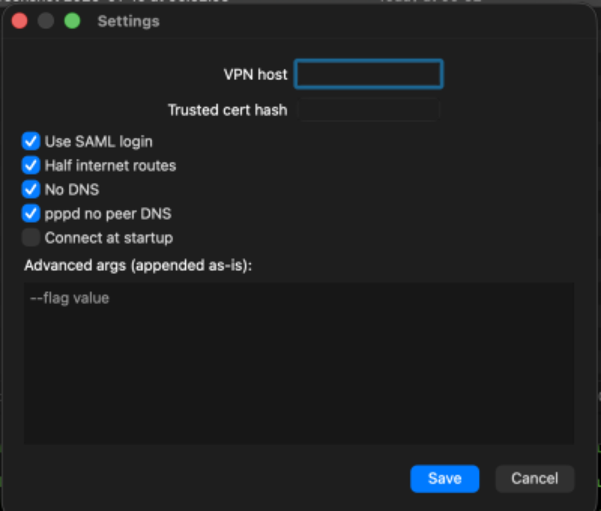 OpenFortiVPN GUI